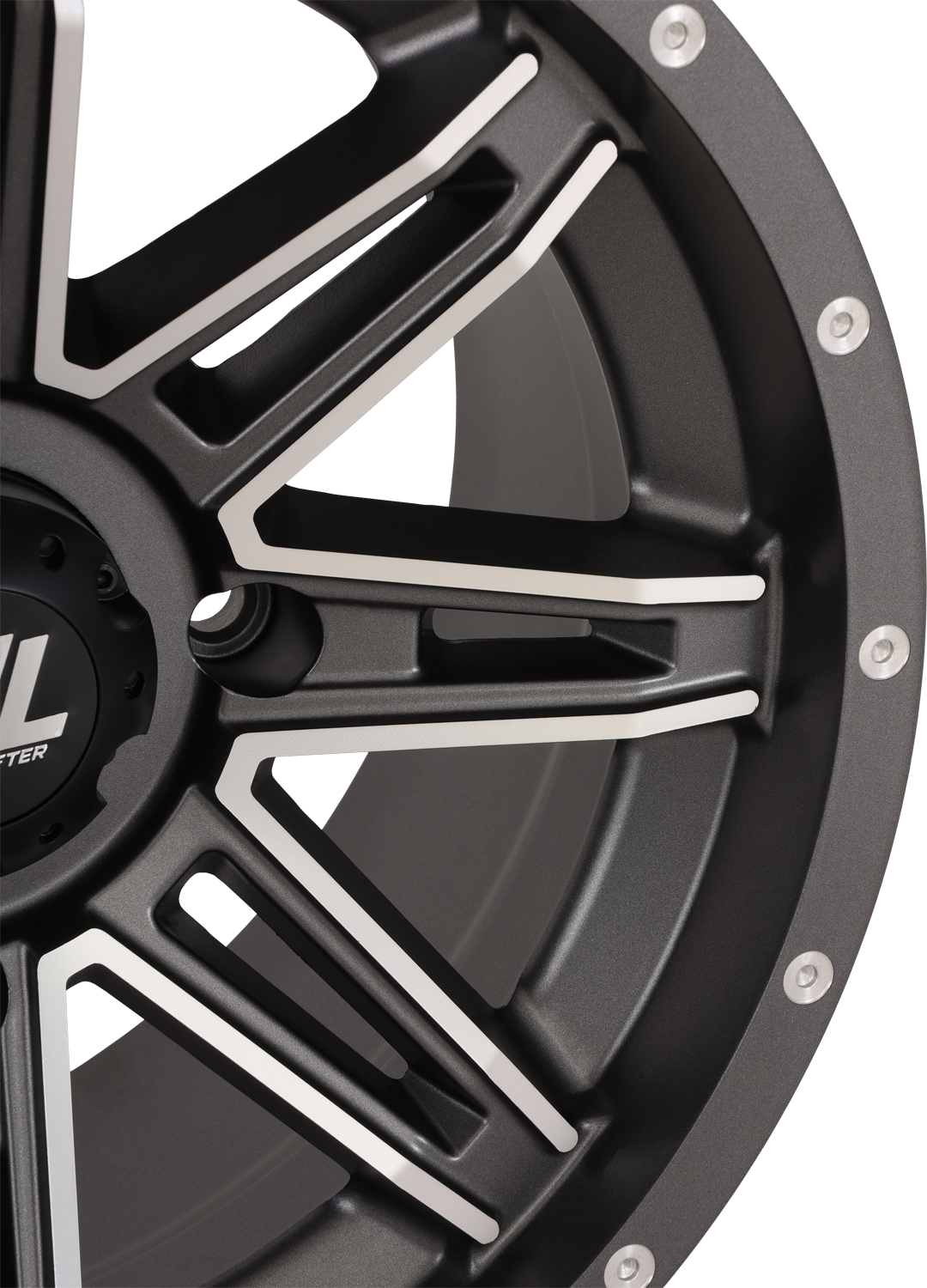 HIGH LIFTER Wheel - HL22 - Front/Rear - Gloss Black w/Machined - 14x7 - 4/137 - 4+3 (+10 mm) 14HL22-1137