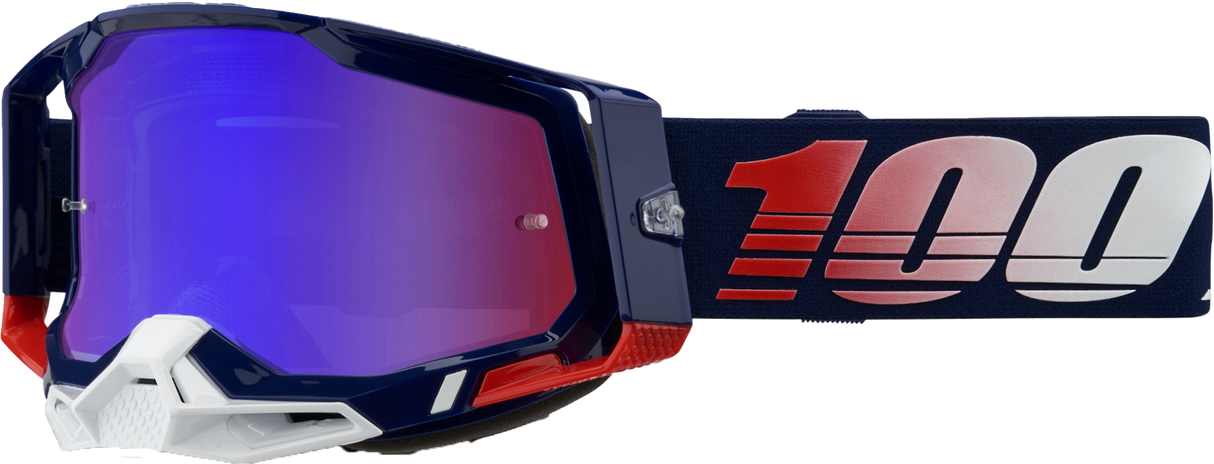 100% Racecraft 2 Goggle Republic Mirror Red/Blue Lens 50010-00022