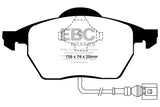 EBC 99-05 Volkswagen Beetle 1.8 Turbo Greenstuff Front Brake Pads DP21330