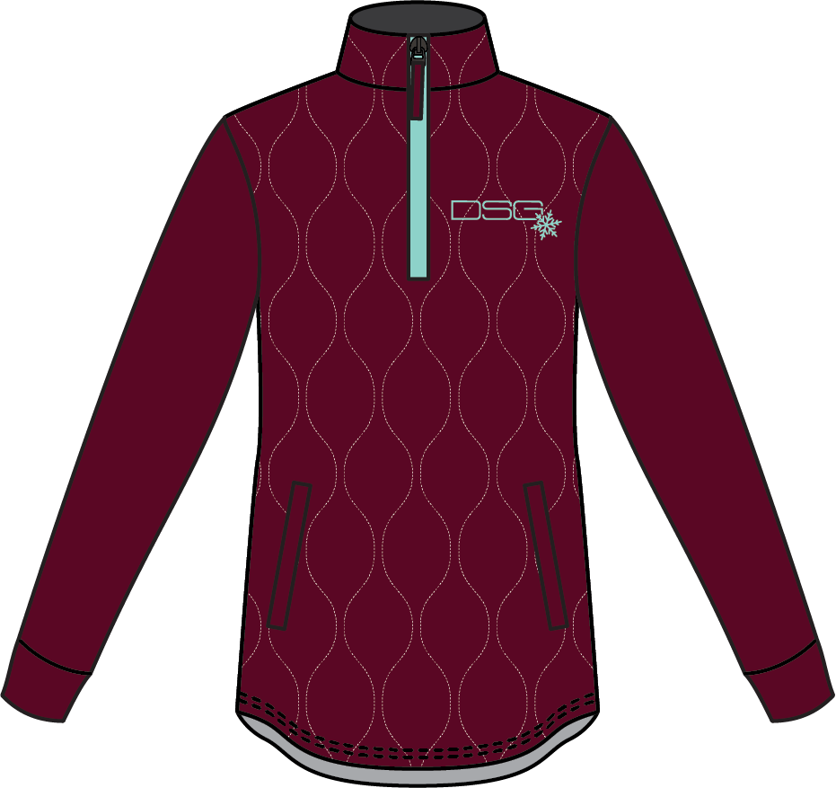 DSG Cassandra Technical Sweater Garnet/Aqua Xl 52319