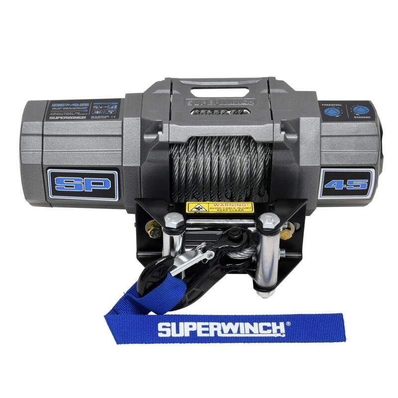 Superwinch 4500 LBS 12V DC 15/64in x 40ft Steel Rope Roller Fairlead SP 45 Winch 1145240