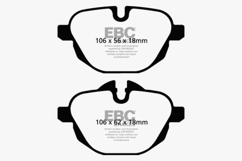 EBC 11+ BMW X3 2.0 Turbo (F25) Redstuff Rear Brake Pads DP32047C