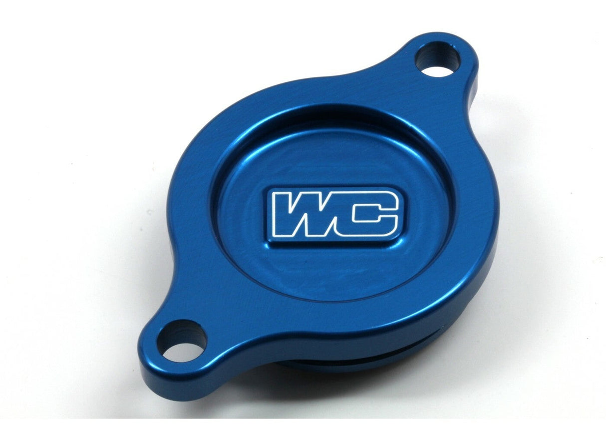 WORKS Oil Filter Cover Blue Suz 27-130