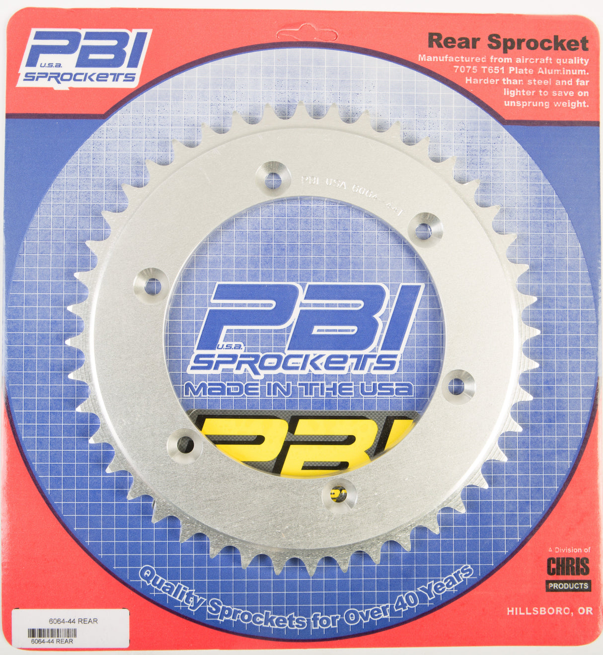 PBIRear Sprocket Aluminum 44t-525 Suz6064-44-4