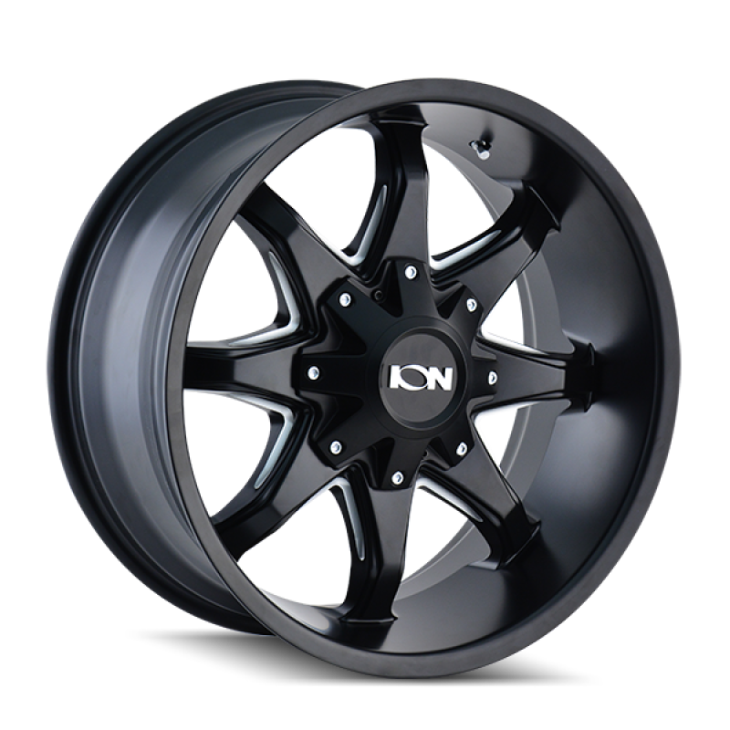 ION Type 181 20x12 / 8x180 BP / -44mm Offset / 124.1mm Hub Satin Black/Milled Spokes Wheel