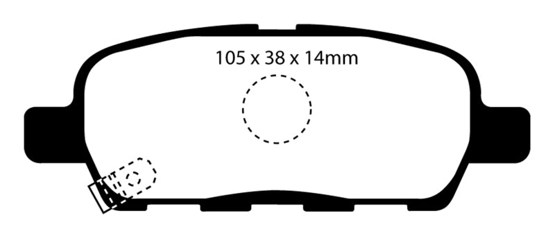 EBC 10-13 Infiniti FX35 3.5 Greenstuff Rear Brake Pads DP61955