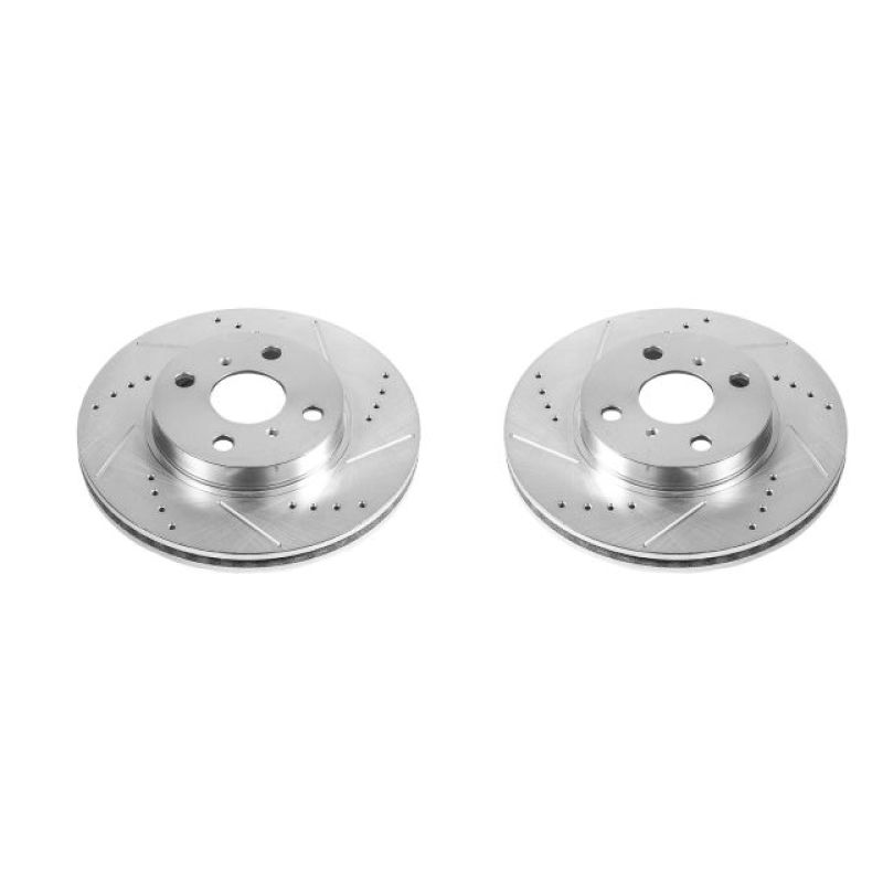 Power Stop 2013 Scion iQ Front Evolution Drilled & Slotted Rotors - Pair