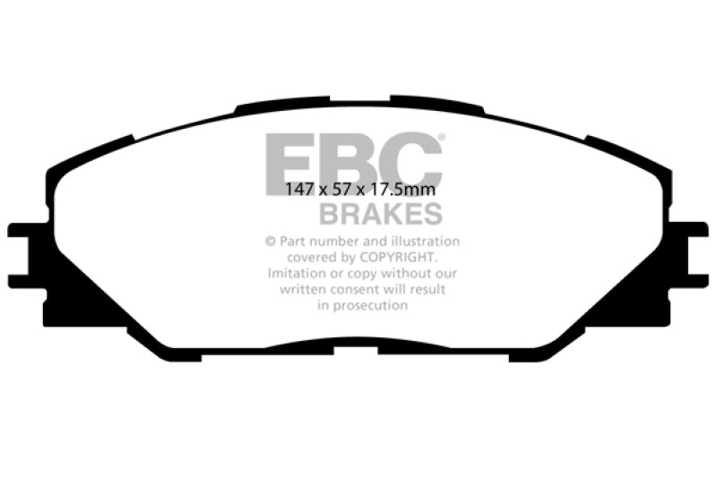 EBC 09-10 Pontiac Vibe 2.4 2WD Redstuff Front Brake Pads DP31792C