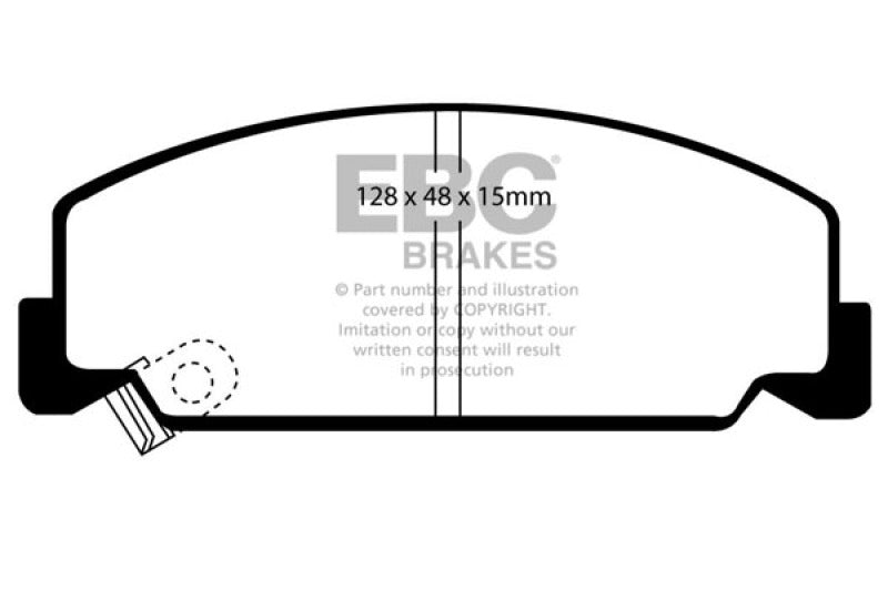 EBC 93-95 Honda Civic Coupe 1.5 DX Yellowstuff Front Brake Pads DP4911R