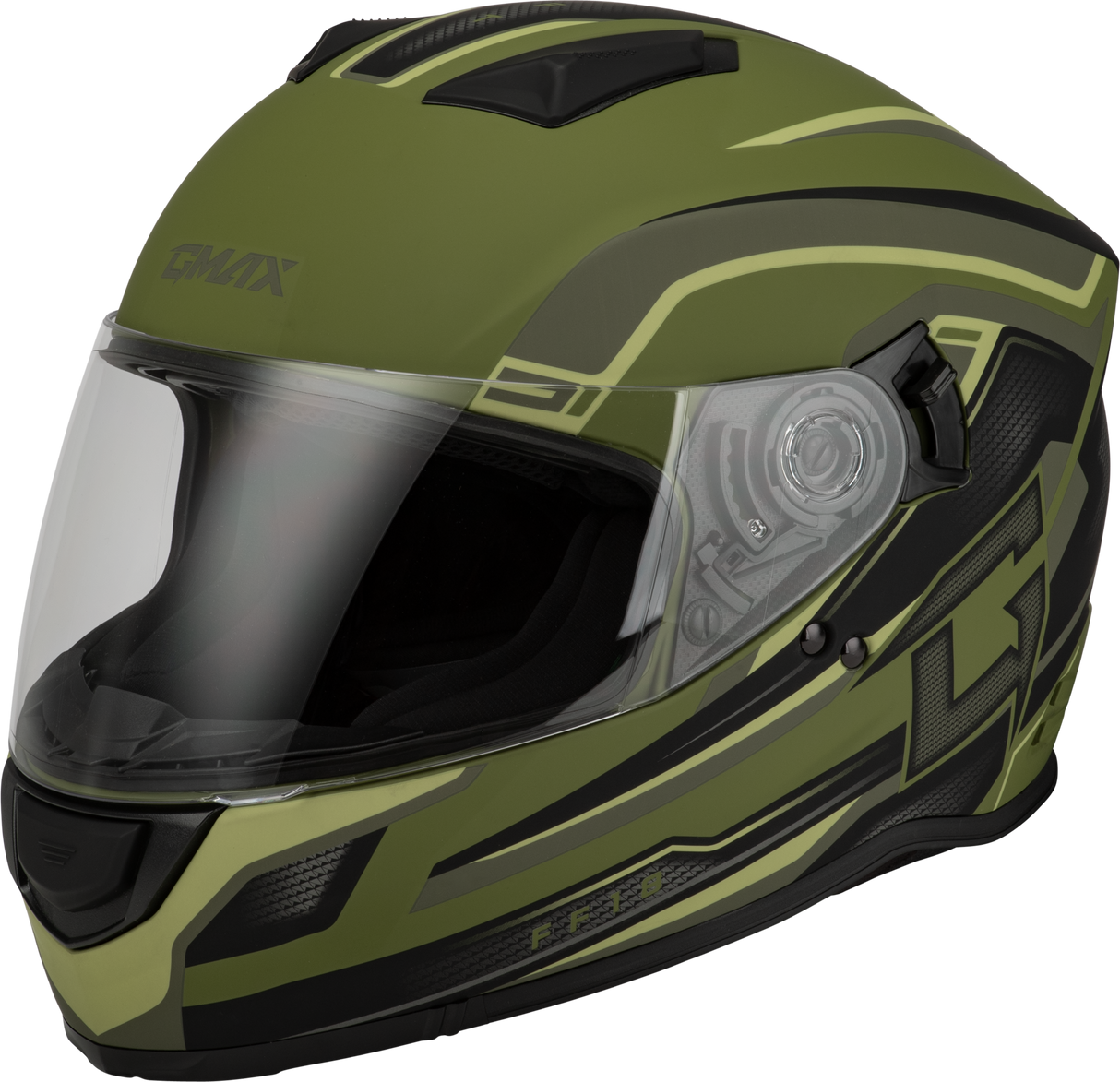 GMAX Ff-18 Drift Helmet Matte Green/Black Xl F11811367