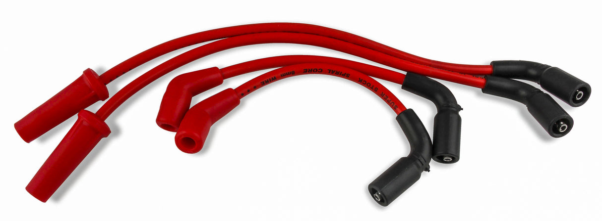 ACCEL 8mm Wires Softail `18-Up Red 171117-R