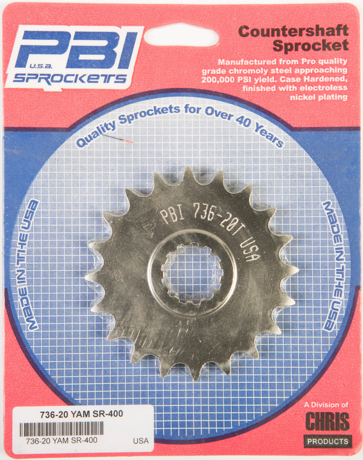 PBIFront Cs Sprocket Steel 20t-428 Yam736-20