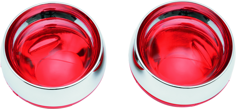 Kuryakyn Deep Dish Bezels With Red Lenses 2269