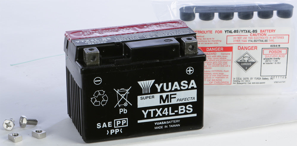 YUASA Battery Ytx4l-Bs Maintenance Free YUAM62X4B