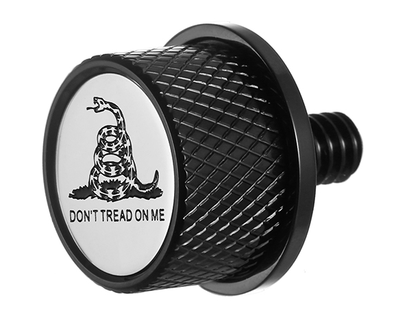 FIGURATI DESIGNS Seat Mounting Knob - Black - Don't Tread On Me FD40-SEAT KN-BK