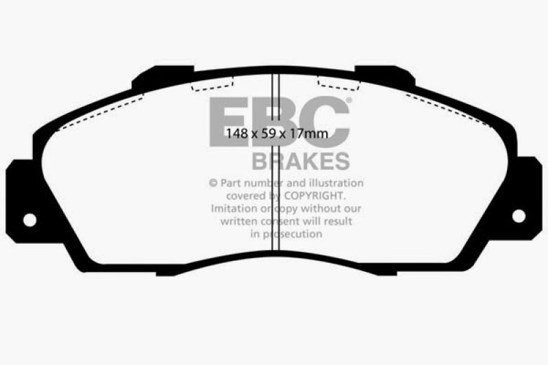 EBC 97 Acura CL 3.0 Redstuff Front Brake Pads DP3872C