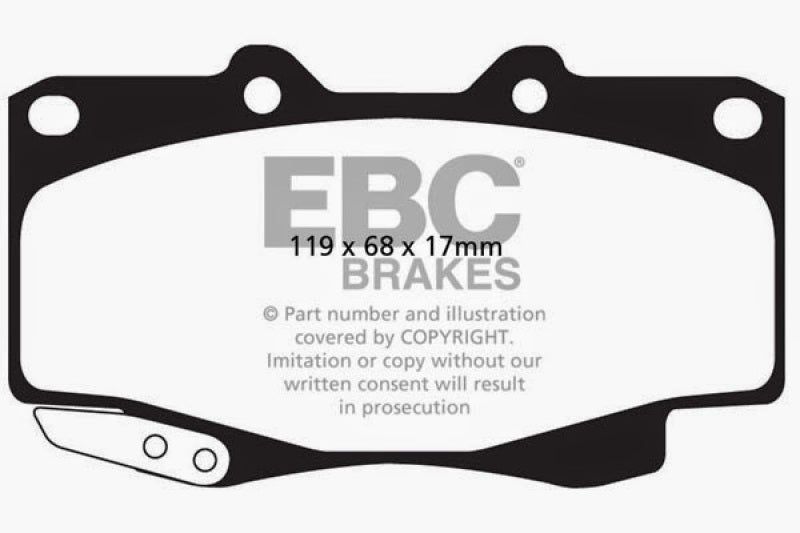 EBC 99-04 Toyota Tacoma 4WD 2.7 Yellowstuff Front Brake Pads DP42005R