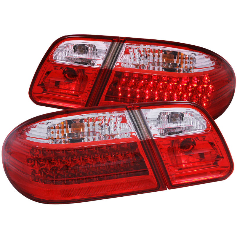 ANZO 1996-2002 Mercedes Benz E Class W210 LED Taillights Red/Clear 321114