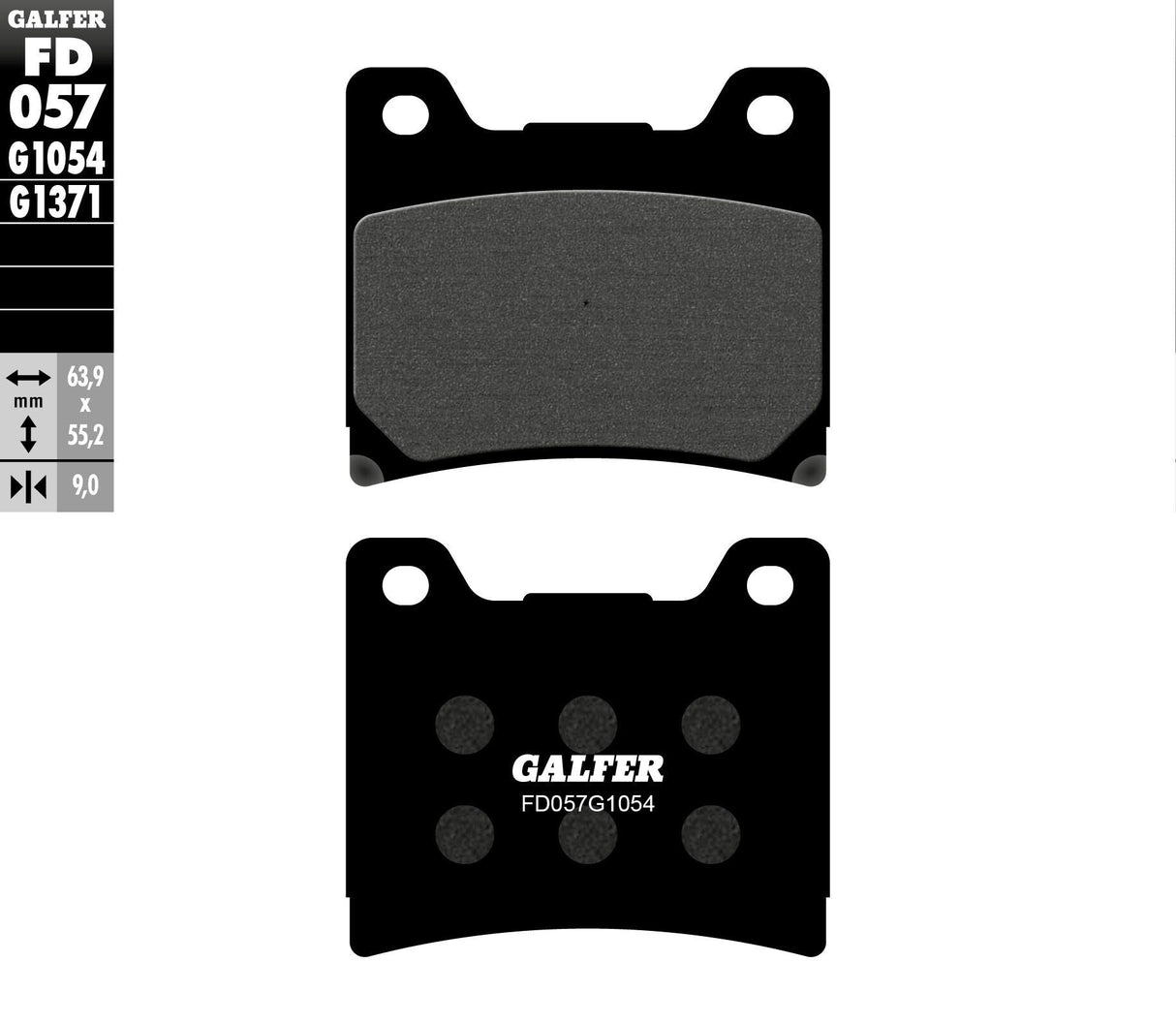 GALFER Brake Pads Semi Metallic Fd057g1054 FD057G1054