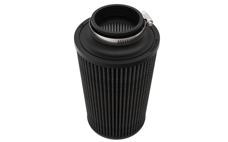 K&N Universal Round Clamp-On Air Filter 3in ID 9in Height 6in Base OD 5.25 Top OD RU-3109HBK