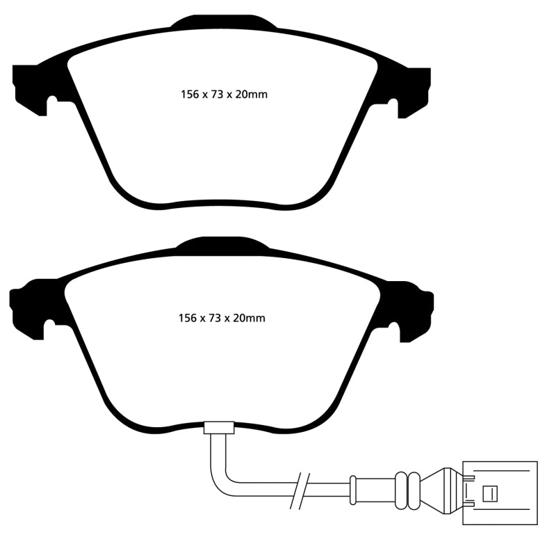 EBC 08-11 Volkswagen CC 3.6 Yellowstuff Front Brake Pads DP41594R