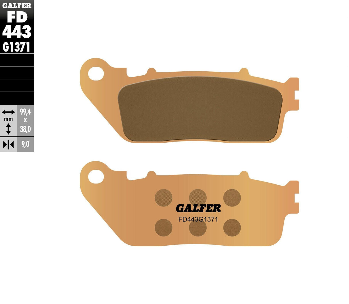 GALFER Brake Pads Sintered Fd443g1371 FD443G1371