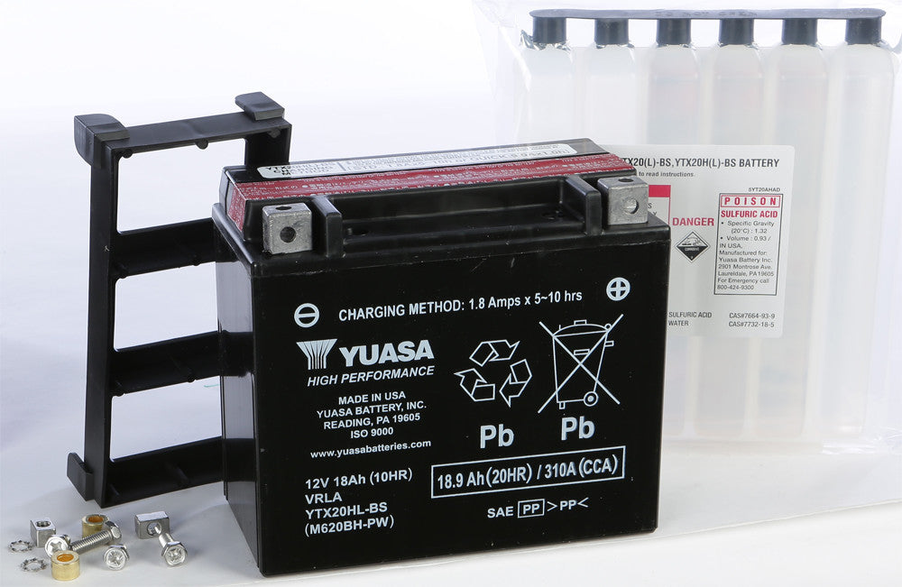 YUASA Battery Ytx20hl-Bs-Pw Maintenance Free YUAM620BH-PW