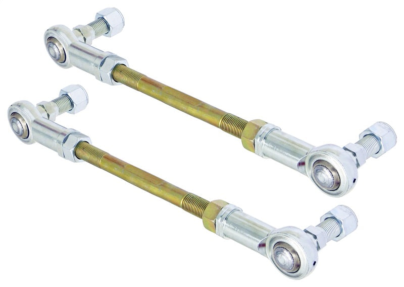 RockJock Adjustable Sway Bar End Link Kit 6 1/2in Long Rods w/ Heims and Jam Nuts pair