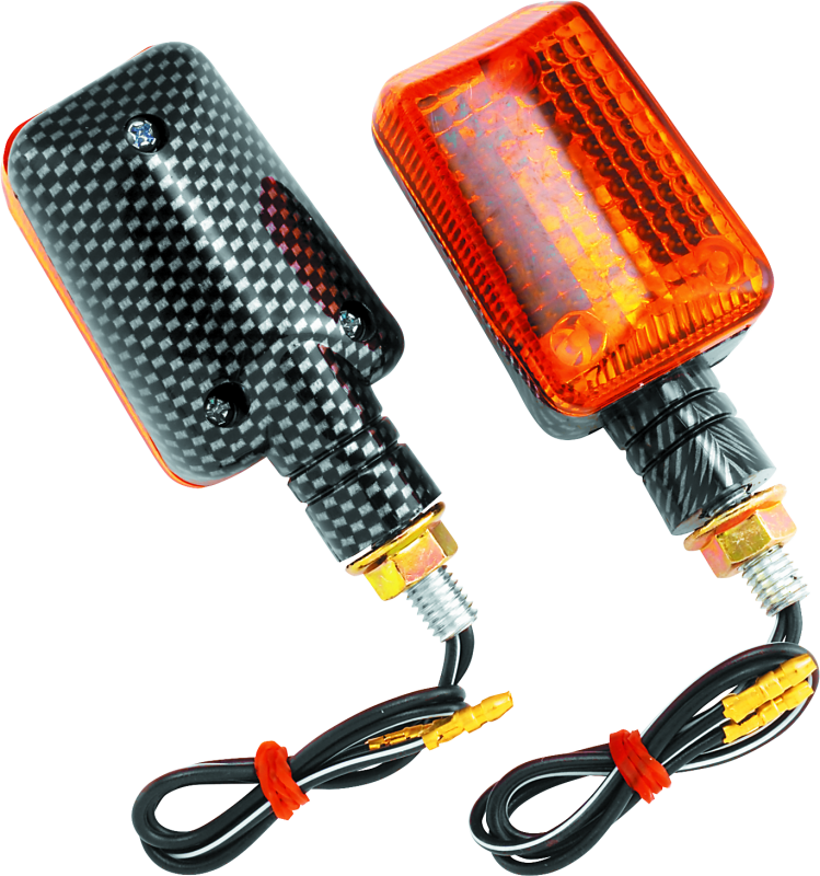 BikeMaster Universal Ministalk Marker Light - Carbon/Amber 268039