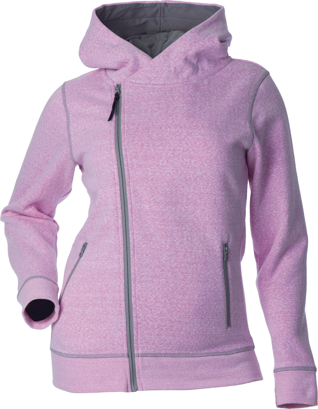 DSG Diagonal Zip Hoodie Pink/Heather S 35691