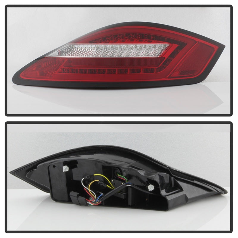 Spyder Porsche 987 Cayman 06-08 / Boxster 05-08 LED Tail Lights - Red Clear ALT-YD-P98705-LED-RC 5083173