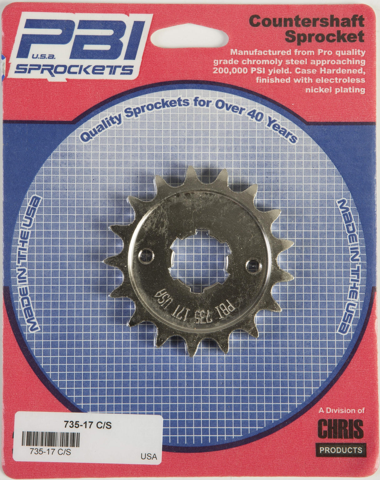 PBIFront Cs Sprocket Steel 17t-428 Yam735-17