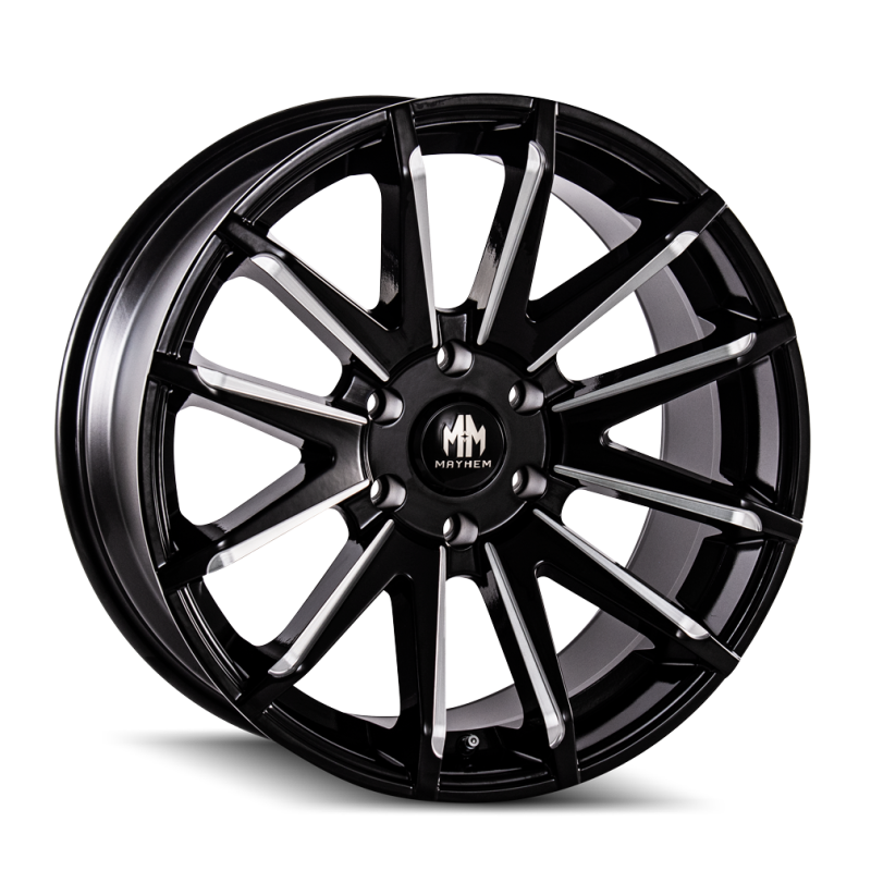 Mayhem 8109 Crossfire 20x9.5 / 6x135 BP / 25mm Offset / 87.1mm Hub Black w/ Milled Spokes Wheel