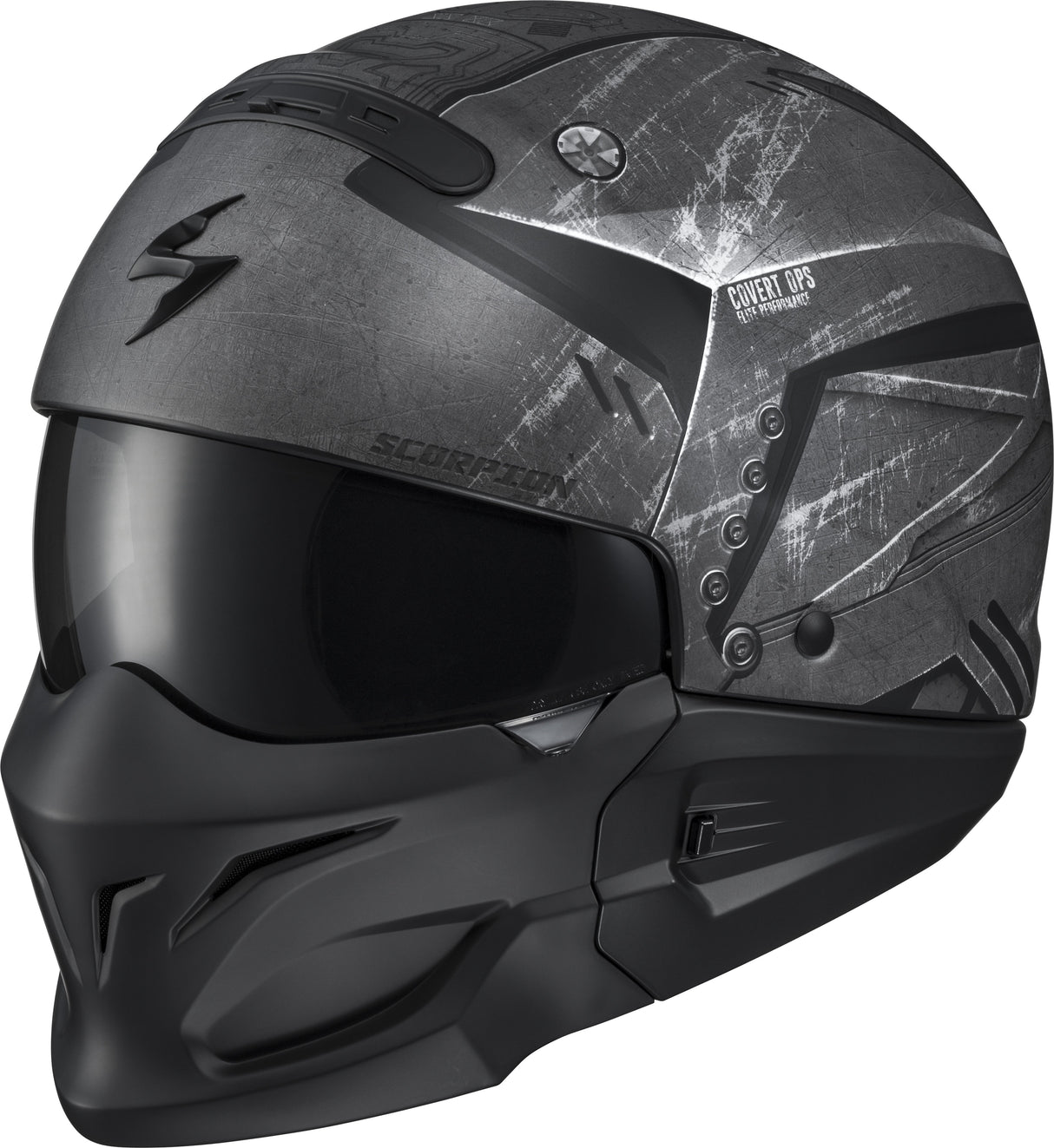 SCORPION EXO Covert Open-Face Helmet Incursion Black 3x COV-1318