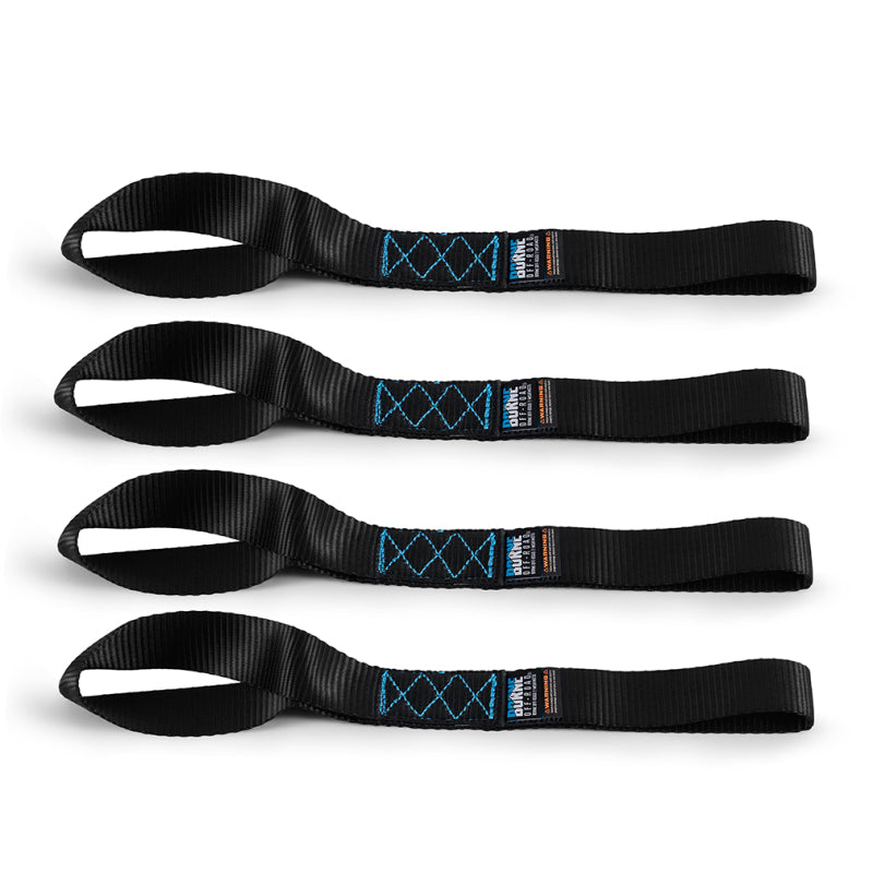 Mishimoto Soft Loop Tie-Down Straps (4-Pack) Black