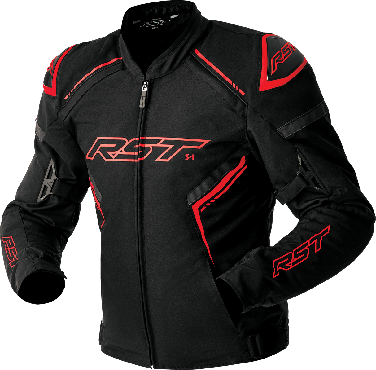 RST S1 D3o Textile Jacket Black/Grey/Red Sm 103614RED-40