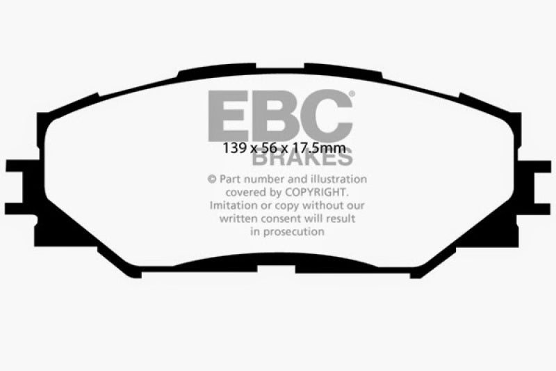 EBC 10-12 Lexus HS250h 2.4 Hybrid Greenstuff Front Brake Pads DP21791