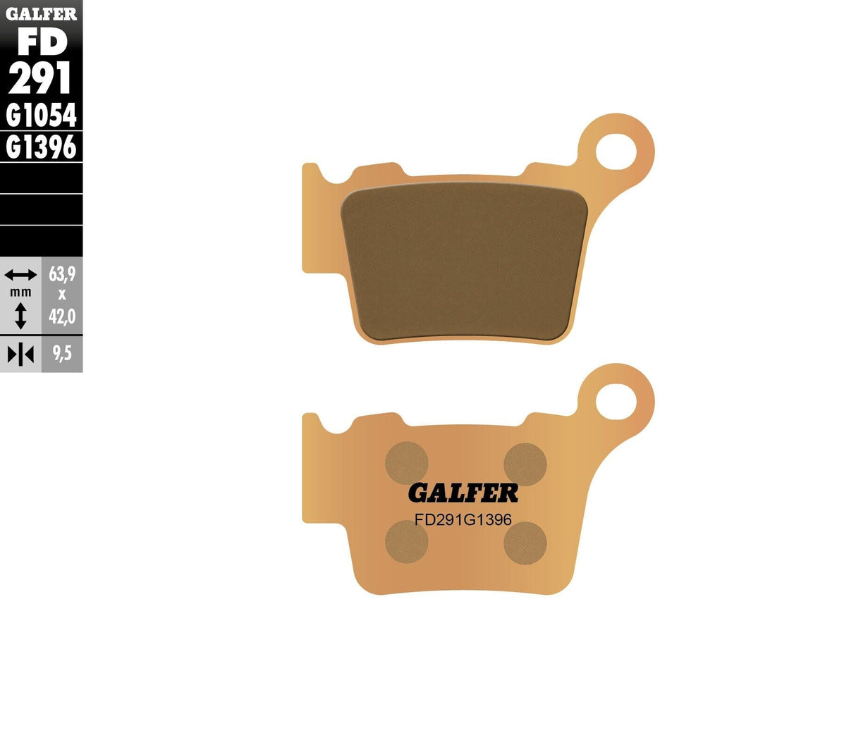 GALFER Brake Pads Sintered Fd291g1396 FD291G1396