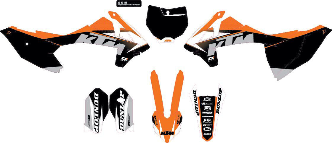 D-COR Complete Kit Cor9 Black Bag Ktm 20-30-105