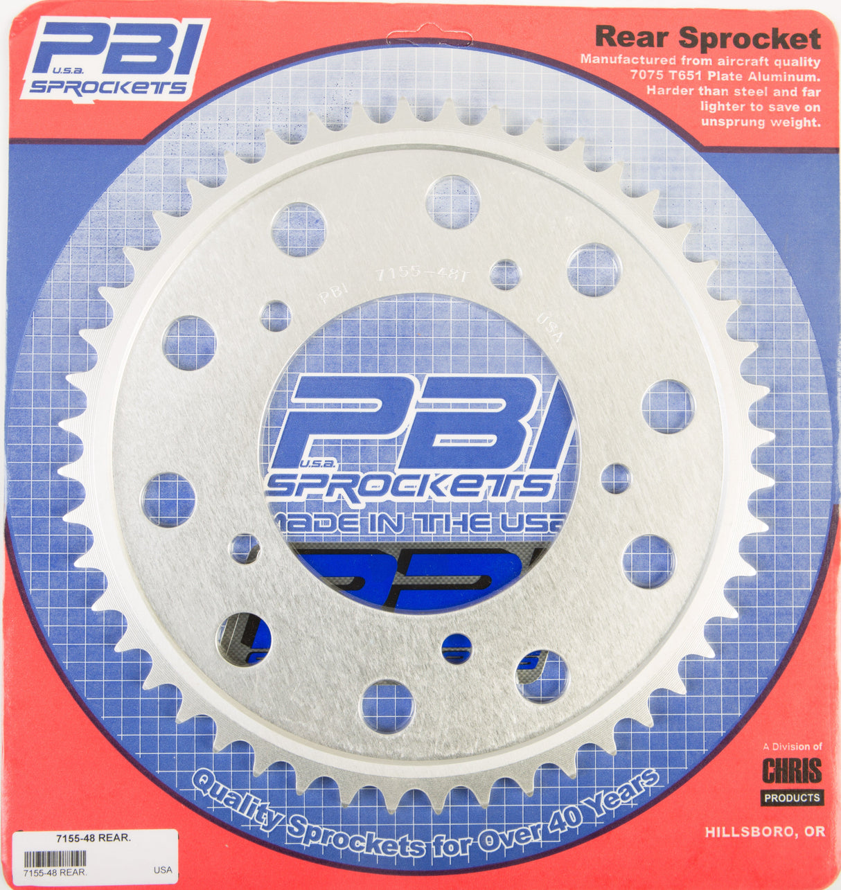 PBIRear Sprocket Aluminum 48t-520 Yam7155-48-3