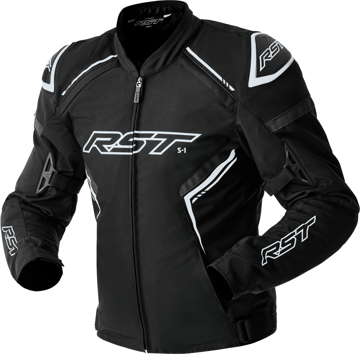 RST S1 D3o Textile Jacket Black/White Xl 103614WHI-46