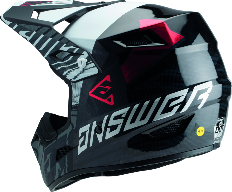 Answer AR3 Ronin Helmet Black/White/Crimson - Small 447710