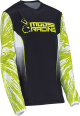 MOOSE RACING Youth Agroid Jersey - Hi-Vis/Black - XS 2912-2271