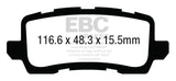 EBC 13+ Acura RLX 3.5 Redstuff Rear Brake Pads DP33018C