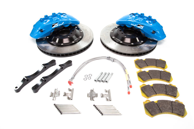 Alcon 2009+ Nissan GT-R R35 412x36mm Rotor Sky Blue 6 Piston Caliper RC6 Front Axle Kit BKF7059ZG05