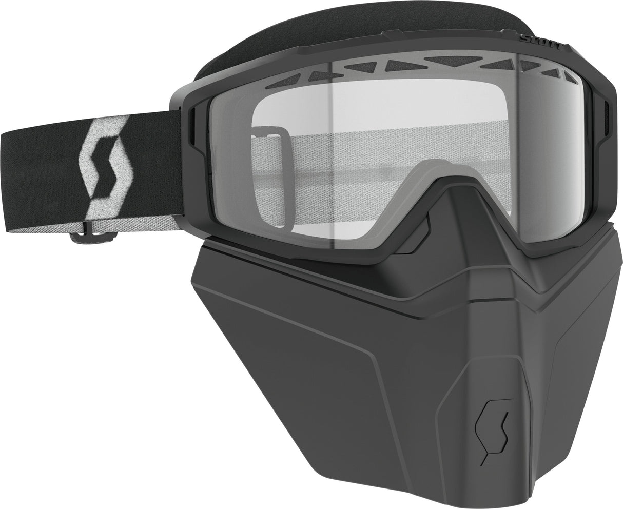 SCOTT Primal Safari Facemask Goggle Black/White Clear Lens 278608-1007043