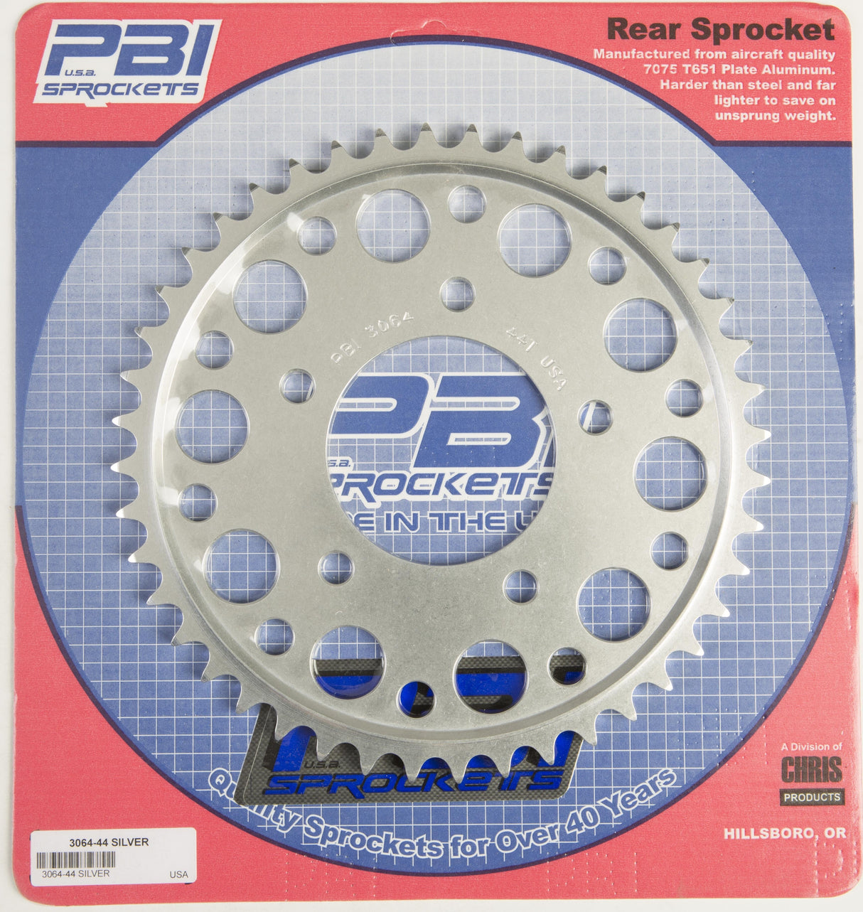 PBIRear Sprocket Aluminum 44t-525 Hon3064-44-4