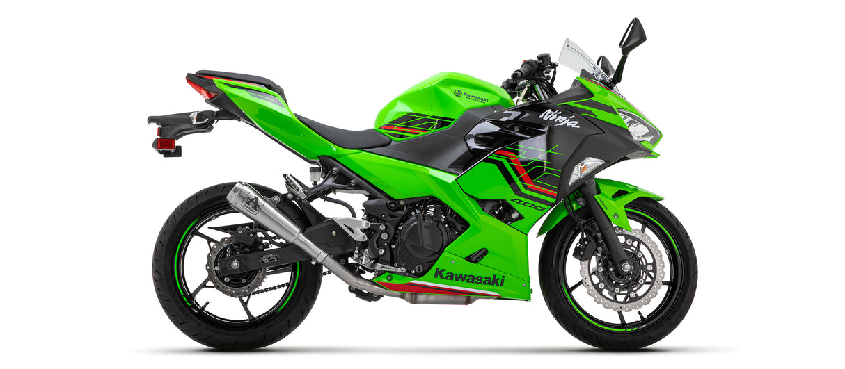 Arrow Kawasaki Ninja 400/Z400 '18/19 Homologado. Silenciador Nichrom Pro-Race Con Tubo De Enlace Soldado Y Tapa De Carbono 71874pri