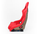 NRG FRP Bucket Seat ULTRA Edition - Large (Red Alcantara/Gold Glitter Back)