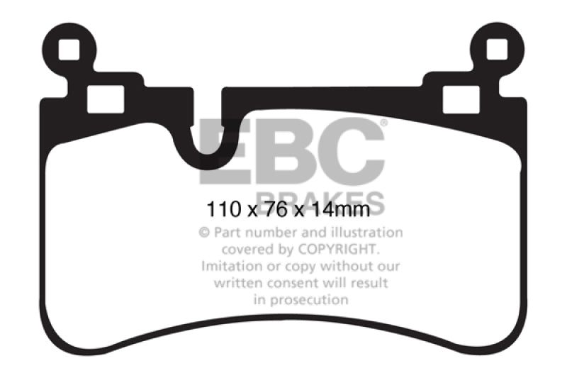 EBC 08-13 Mercedes-Benz C63 AMG (W204) 6.2 Redstuff Rear Brake Pads DP31839C